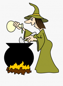 Svg Freeuse Witches Cauldron Clipart - Witch Cooking In ...