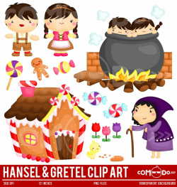 Hansel and Gretel Clipart - Kids Story Clip Art - Fairytale ...