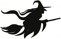 flying witch silhouette … | Witch silhouette, Halloween ...