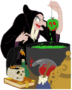 Snow White\'s evil stepmother who is a witch changes form ...