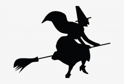 Witch Clipart Broomstick - Transparent Halloween Witch ...