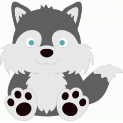 Cute wolf clipart 1 » Clipart Station