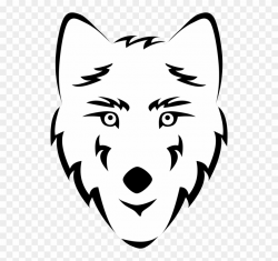 Gray Wolf Drawing Cartoon Line Art Black Wolf - Simple Wolf Head ...