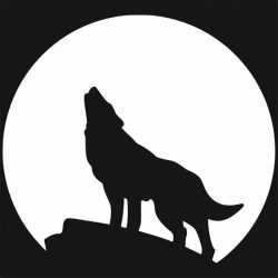 Wolf and moon clipart 4 » Clipart Station