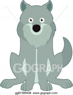 Vector Art - Sitting wolf. Clipart Drawing gg81399438 - GoGraph