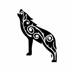 Tribal Wolf Clipart Wolf Silhouette Svg | SOIDERGI
