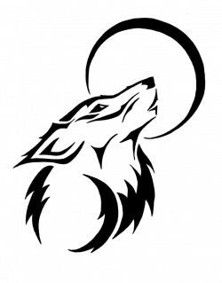 Wolf Tribal Clipart Black And White Transparent Png - AZPng