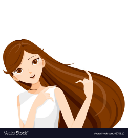 Young Woman With Long Brown Hair