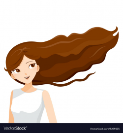 Young Woman With Long Curly Brown Hair