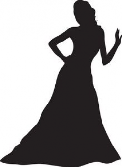 Gown Clipart Image: Woman Silhouette | Woman silhouette ...