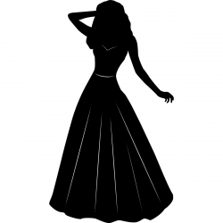 Woman in dress clipart - Clip Art Library