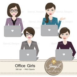 Office Girls Clipart and Digital Papers, Lady Boss ...