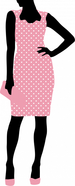 Woman pink dress clipart - Clip Art Library