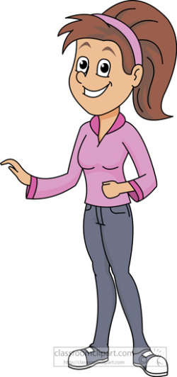 girl standing People clipart teenage girl wearing jeans ...