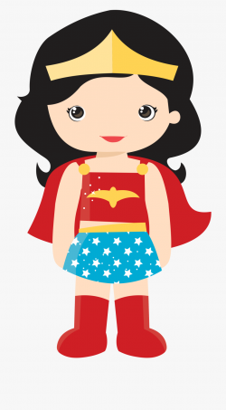 Wonder Woman Clipart - Wonder Woman Cute Png , Transparent ...