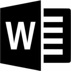 Black microsoft word icon - Free black office icons