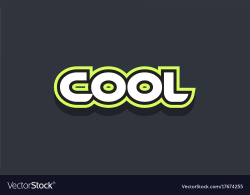 Cool word text logo design green blue white
