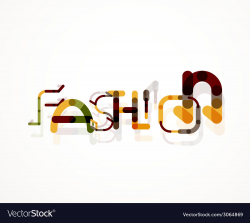 Fashion word font concept