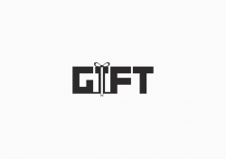 gift #verbicon | Negative space logos, Gift logo, Typography ...