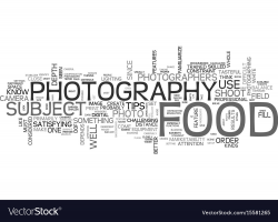 When food and photography meet text word cloud