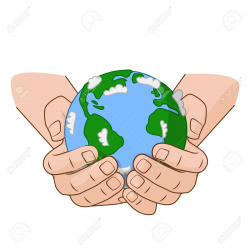 Hands Holding The Earth Clipart