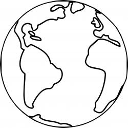 Earth Globe World Coloring Page | Earth coloring pages ...