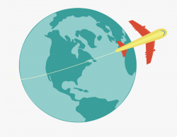 World Map Clip Art A Plane That - Black And White Globe ...