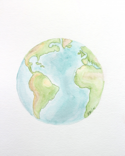 Clipart earth watercolor, Clipart earth watercolor ...
