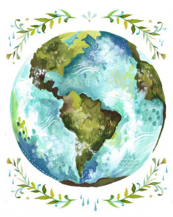 Earth clipart watercolor, Earth watercolor Transparent FREE ...