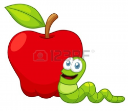 Apple in a worm clipart clipart images gallery for free ...