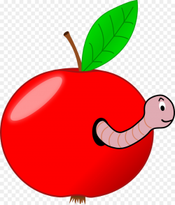 Apple Leaf clipart - Worm, Fruit, Food, transparent clip art