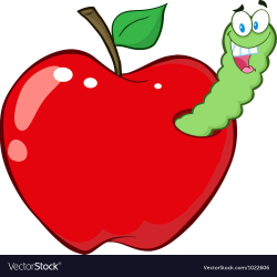 Worm In Red Apple