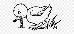 Chick Clipart Worm - Bird Eating Worm Clipart Black And ...