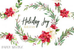 Holiday Christmas Wreath Clipart