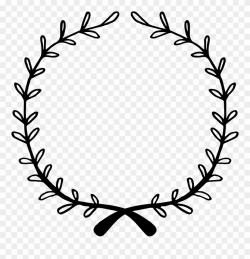 Black Wreath - Easy Flower Wreath Drawing Clipart (#846245 ...