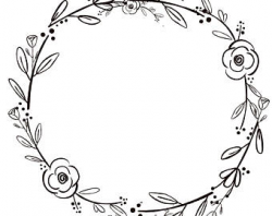 Black And White Wreath Clipart