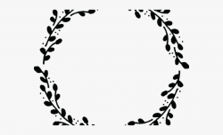 Circle Clipart Wreath - Black And White Circle Border Design ...