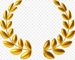 Gold Laurel clipart - Gold, Wreath, Yellow, transparent clip art