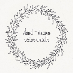 Hand Drawn Wreath Clipart