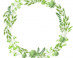 Greenery Clipart Succulents Clipart Watercolor Wreath ...