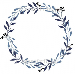 Navy Blue Clipart Wedding Clipart Blue Leaf Minimalist ...