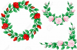 Red rose wreath clipart - Clip Art Library