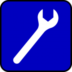 Blue Mechanic Wrench Symbol Clip Art - Clip Art Library
