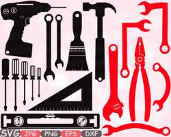 Mechanic Tools clipart school science Handyman hammer wrench svg BIRTHDAY  -648S