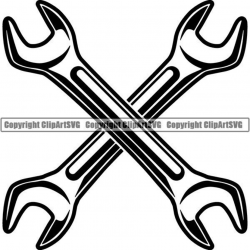 Mechanic Repair Shop Garage Wrench ClipArt SVG