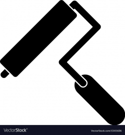 Paint roller tool pictogram