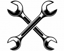 Mechanic Logo 23 Pistons Crossed Motor Engine Gear Wrench ...