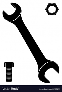 Wrench icon wrench bolt nut set
