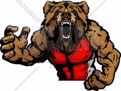 Bear Wrestling Clipart Vector Image - Sports Clipart