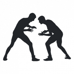 Men wrestling silhouette - Transparent PNG & SVG vector